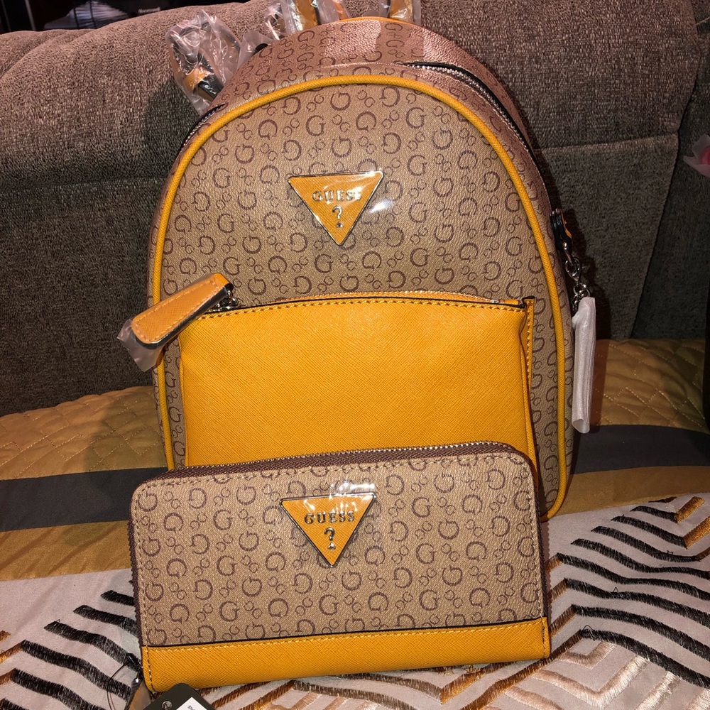 Guess backpack and matching wallet